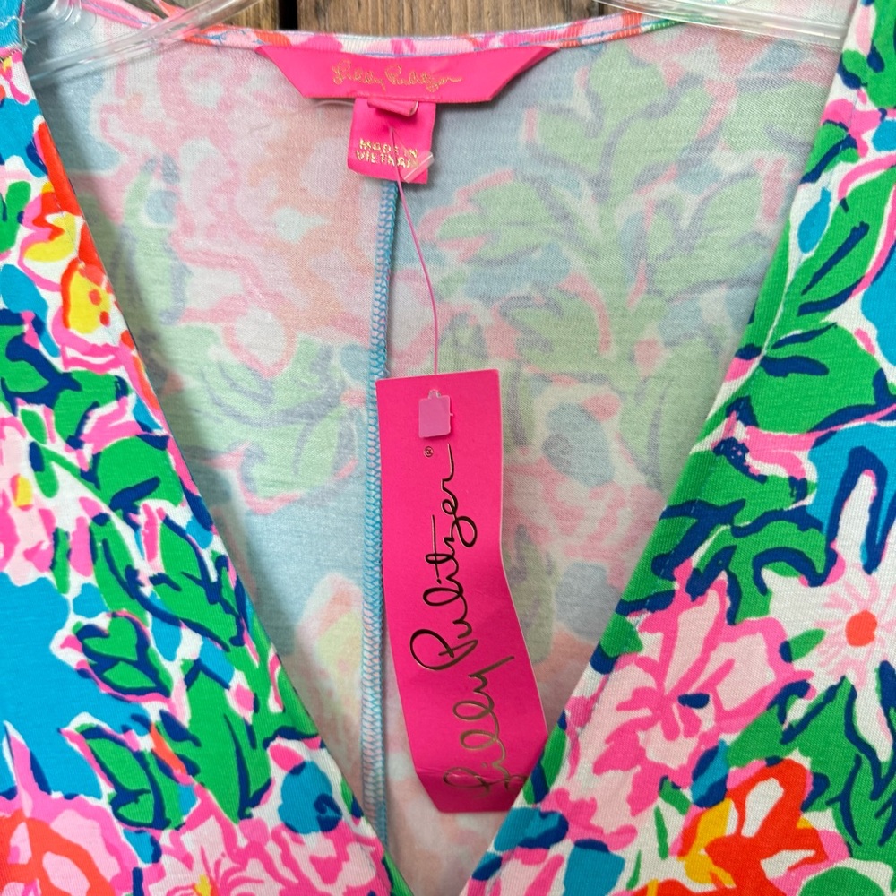 NWT ~ LILLY PULITZER Peggy Romper in Multi Rose to the Occasion Women’s L - Picture 5 of 9